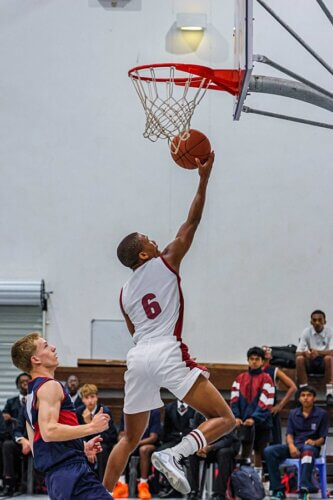 Kearsney College's Mothero Ramoriting goes for a layup against Westville Boys' High. (Photo: Hannah Shirley)