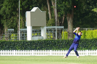Harley Jagga comfortably pouched a delivery that found the edge of Ross Coetzee's bat, sending it high into the ski, to get rid of the Kearsney captain.