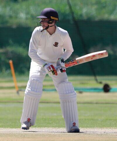 St John's College 1st XI captain Joe Macrobert during his unbeaten 79 against Woodridge College.