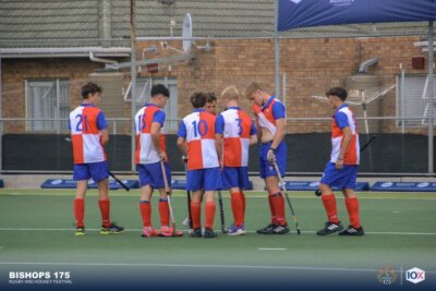 The St Benedict's first team hockey side during their 5-0 win against Uplands College at the Bishops 175 Hockey Festival. Photo: Karli Coetzee (Bishops Diocesan College)