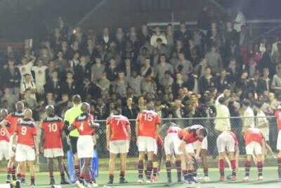 After the game, the Maritzburg College 1st XI acknowledged the outstanding support they had received from almost 500 boarders.