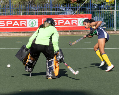 IN PICTURE: TWC's Erynne Marais slotting in a penalty kick in the final of the the Pietermaritzburg North Regional Spar Hockey Challenge against St Anne's DSG. Picture credits: Rogan Ward
