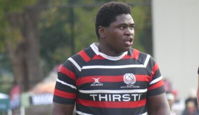Maritzburg College's South African Schools' loosehead prop, Phiwayinkosi Kubheka.