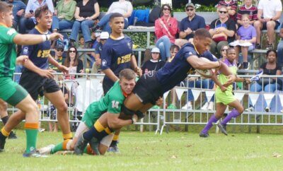 DHS overpowered Hoërskool Rustenburg at the 2024 Kearsney Easter Rugby Festival, but Rusties will have another shot at School on the opening day of the 2025 festival. Photo: Brad Morgan.