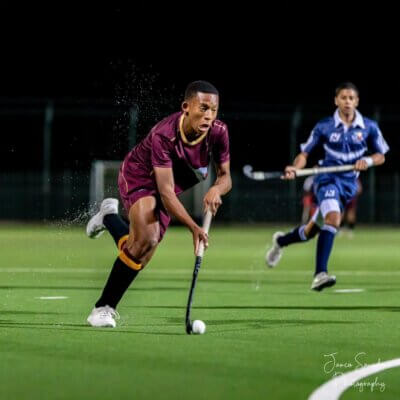 PRG's Keith Siebrits on the charge for his side against Wynberg Boys High. Photo: Janco Saunders