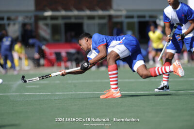 Western Province's Reece Theunis goes for goal in his side's opening match of the SASHOC National Week in Bloemfontein. Photo credits: TeamPhotoSA