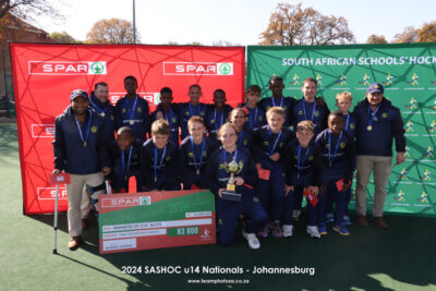 The Southern Gauteng u14 Boys after winning the u14 SASHOC National Week title. Photo credit: TeamPhoto SA