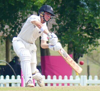 The match's top scorer, Alex Pitman goes on the attack. Photo: Brad Morgan.