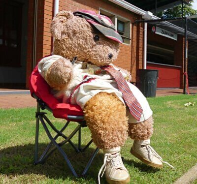 Maritzburg College's cricket mascot, Mikey, takes in a game on Goldstone's. Photo: Brad Morgan.