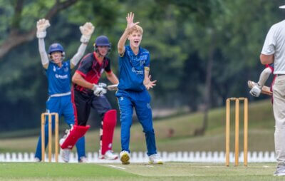 Tidy bowling from St Charles kept the Maritzurg College batsmen under pressure. Photo: Justin Waldman Sports Photography.