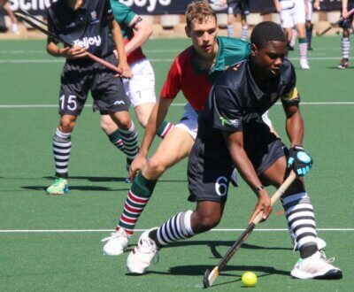 Ethan Kapanda aims to lead Jeppe to victory in front of their home supporters at the Nomads Hockey Festival. Photo: Jeppe High School for Boys on Facebook
