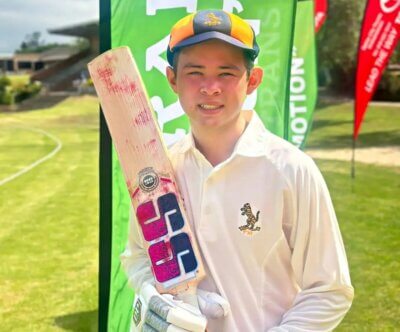 At just 15 years of age, Corbin Tidbury has already played some significant innings for the Graeme College 1st XV. Photo: supplied.