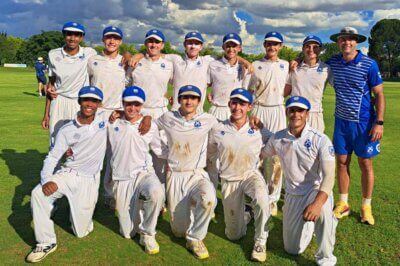Happy smiles from the St Andrew's School 1st XI after they beat Grey College in a battle of Bloemfontein's best. Photo: St Andrew's School on Facebook.
