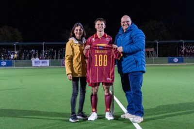 Christo Swanepoel played in a custom-made jersey to celebrate his 100th game for PRG. Photo: Janco Saunders