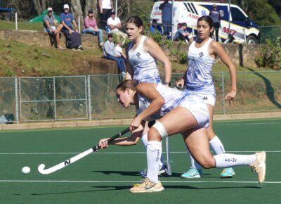 Our Lady of Fatima struck from a penalty corner to score a crucial victory over Voortrekker, which earned the Durban school a place in the quarterfinals. Photo: Brad Morgan.