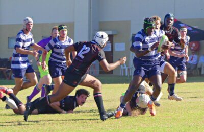 St Alban's dominated their clash against Clifton, running in five tries in a 38-0 win. Photo: Brad Morgan.