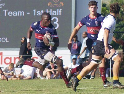 Westville Boys' High withstood a furious DHS fightback to claim a thrilling 33-28 victory on Bowden's Field. Photo: Brad Morgan.