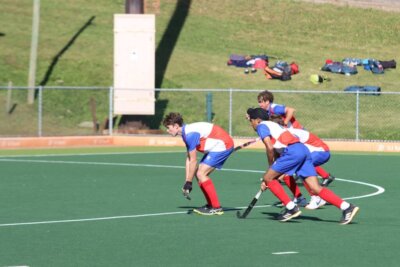 St Benedict's scored once from a penalty corner, but St Alban's struck twice from the set piece to record a hard-fought victory. Photo: St Benedict's College on Facebook.