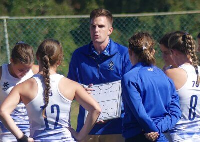 Our Lady of Fatima 1st team hockey coach, Jason Smith. Photo: Brad Morgan.