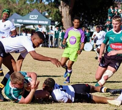 Marlow pushed Queen's College to the limit but the boys from Komani scored late to snatch a 30-27 victory. Photo: Queen's College on Facebook.
