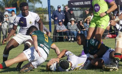 ___ twisted his way over the try line in the last minute of the match to secure victory for Northwood. Photo: Brad Morgan.
