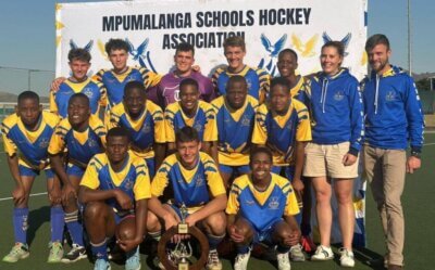 The HTS Witbanks first team after winning the 2025 edition of the Mpumalanga Schools' League. Photo: Mpumalanga Hockey