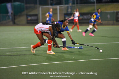 The South African u16A and u17A girls' teams both made winning starts against Zimbabwe on the Tuesday, 12 August, the opening day of the Alistair Fredericks Africa Challenge. Photo: TeamPhoto SA.