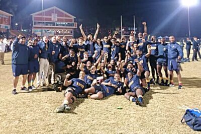 DHS had to come from behind to beat Northwood at home, but they outplayed the Knights on Reece-Edwards Field and celebrated a convincing victory. Photo: Durban High School on Facebook.