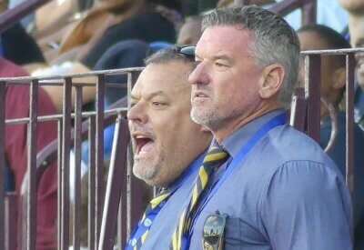 DHS forwards' coach Ronnie Uys and head coach Peter Engledow have achieved huge success together. Photo: Brad Morgan.