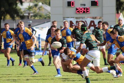 Hopefield Hoërskool took the attack to Hopefield Swartland and came away with an 11-point win away from home. Photo: Gideon Carstens.