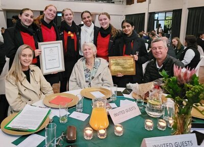 Sally White, a driving force in girls' squash in South Africa for decades, was honoured at the 40th Top Schools Squash Tournament for her huge contribution to the game. Photo: Supplied.