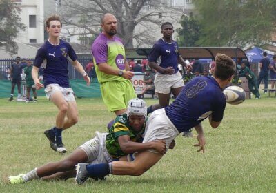 Northwood, the winner of the Glenwood Sevens, played some sparkling rugby, but they were well beaten in the semi-finals by the eventual DHS Sevens champion, Westville Boys' High. Photo: Brad Morgan.