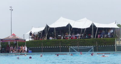 No matter one's vantage point, the view options for spectators at the Clifton Water Polo Tournament are top class. Photo: Brad Morgan.
