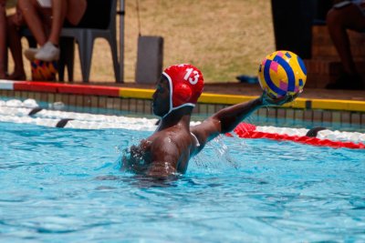 Lwango Ntantala will be in action for Hilton College at the Sainst Invitational Water Polo Tournament. Photo: Toni Butterworth