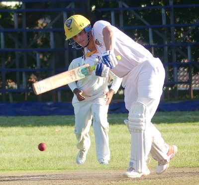 Josh van Biljon powered DHS to a massive 276/4, striking ___ boundaries in his innings of 146 from only 57 balls. Photo: Brad Morgan.
