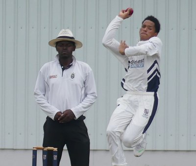 Westville fast bowler Dayalan Boyce captured two wickets in a tidy spell to help his side to a six-wicket win over Michaelhouse. Photo: Brad Morgan.