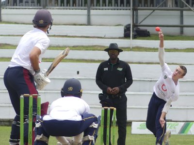Tristan Quail bowled superbly, and his outstanding four-wicket haul would more often than not been a match-winning effort, but Westville weathered the storm and pulled through to record a tight win. Photo: Brad Morgan.