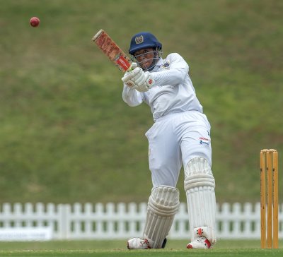 Opening batsman Thandolwethu Zama made light work of the 80-run victory target with an aggressive and effective knock. Photo: Justin Waldman Sports Photography.
