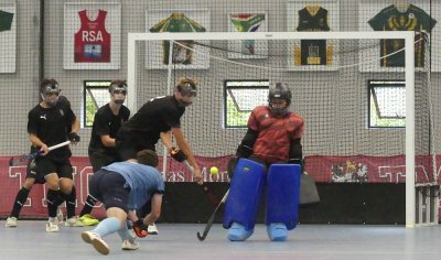 The tournament's top goal scorer, Douw Nel, opened the scoring for Northerns in the second half, with a goal from a penalty corner. Photo: Brad Morgan.