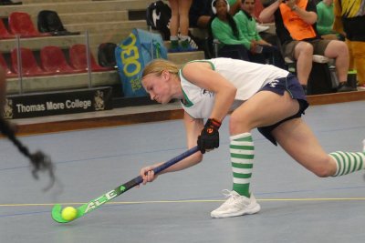 KZN Inland B gave a good account of themselves against Northerns A, with Anna Schulze netting, but Northerns enjoyed the better of the contest and recorded a 5-1 win. Photo: Brad Morgan.