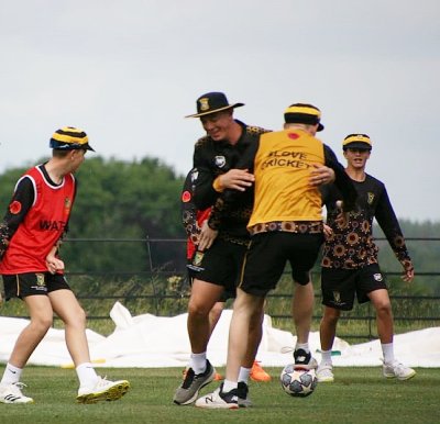 The coach utilises a hands-on approach, often inserting himself as an additional player in training scenarios. Photo: Supplied by Handró le Roux.