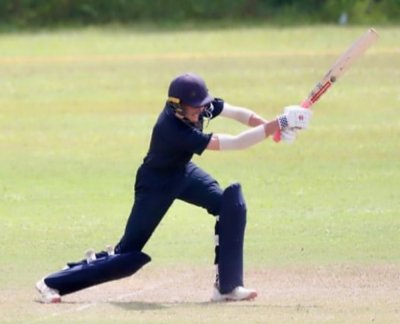 Joshua Hall anchored the St John's innings on their way to a thrilling win over PBHS. Photo: Supplied.