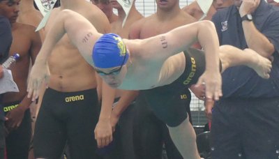 St David's Marist Inanda, with two wins, and Grey College, also with two wins, broke up the dominace of St Benedict's College and Westville Boys' High, who won the rest of the Nestor Pierides Memorial Gala relay races. Photo: Brad Morgan.