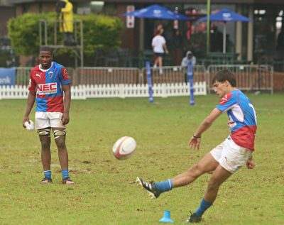 A last-minute penalty conversion by flyhalf Miles Feltham lifted Hoërskool Framesby to victory over Hoërskool Transvalia. Photo: Gabby Swanepoel.