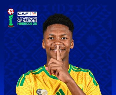 Inganathi Simama scored Amajimbos' first goal in a hard-fought 2-1 win over Senegal. Photo: Prosport International.