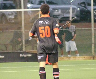 Ryde Brisset wore a special shirt to celebrate his milestone 50th appearance for Clifton College, and scored his side's goal. Photo: Brad Morgan.