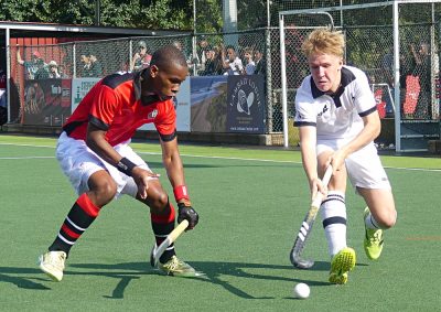 Anthony Crossley's industrious effort was rewarded with Hilton College's third goal, which effectively put the game to bed. Photo: Brad Morgan.