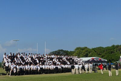 On their Old Boys' Weekend, the Clifton 1st XV enjoyed strong support. Photo: Brad Morgan.