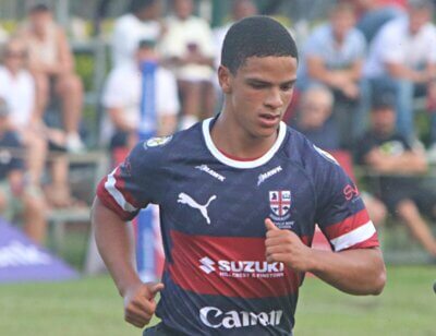 Westville's Jadrian Afrikaner continued his outstanding try-scoring record with another five-pointer against Kearsney. Photo: Kearsney College on Facebook.