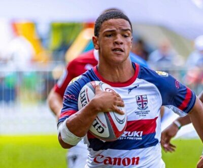 Jadrian Afrikaner, as usual, was one of the try scorers for Westville. Photo: Westville Boys' High on Facebook.